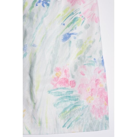 Vintage Womens Size 8 Floral Mini Skirt White - Picture 6 of 7